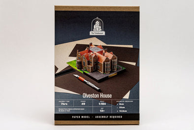 Realistic made to scale paper model of Olveston Historic Home. Assembly required. Made in Dunedin by The Timekeeper.